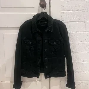 Aeropostale Jackets Coats Black Stretch Denim Jacket With
